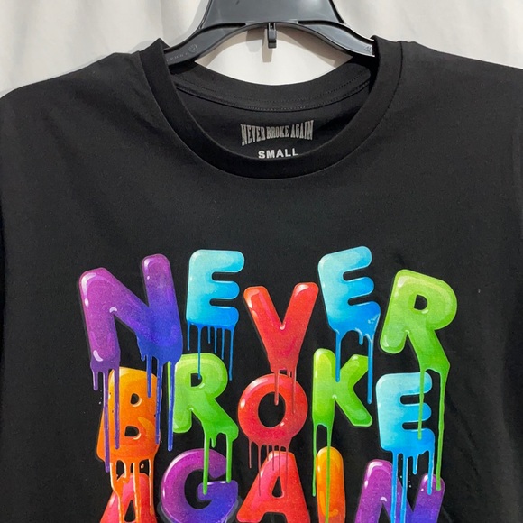 Men’s never broke again logo black T-shirt - Picture 3 of 4
